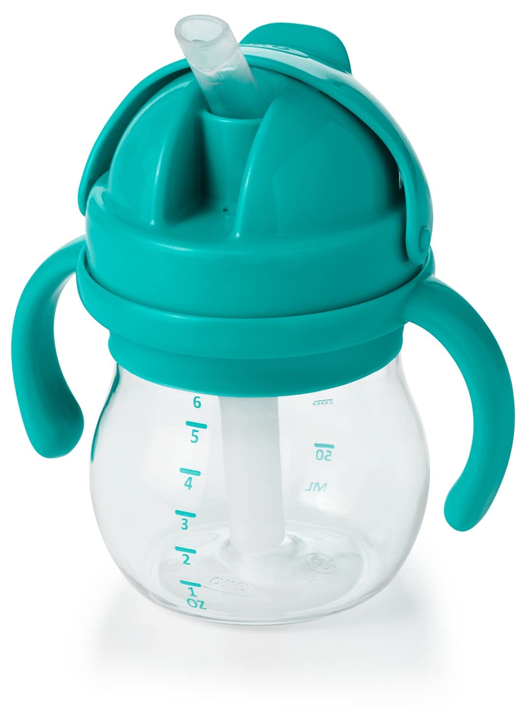 The OXO Tot Transitions Straw Cup with Handles has an almond