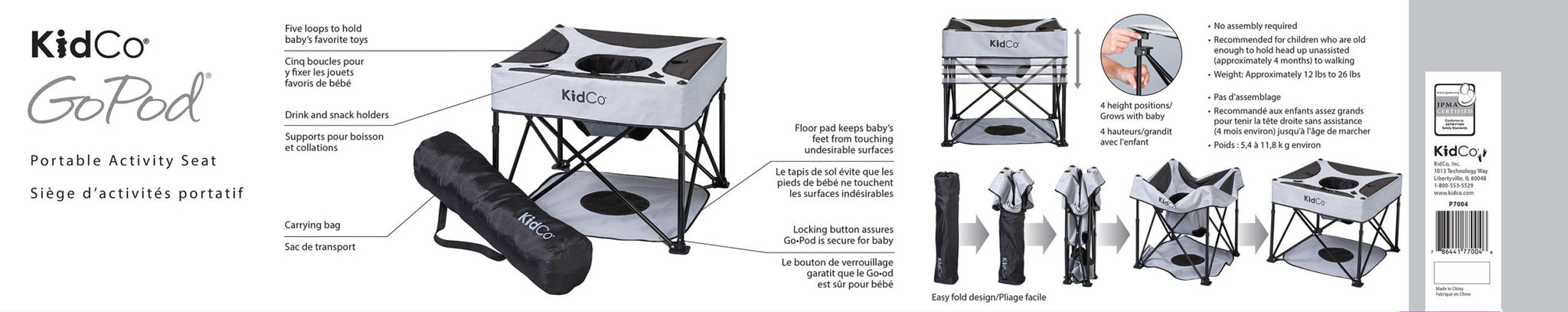 Kidco portable high outlet chair